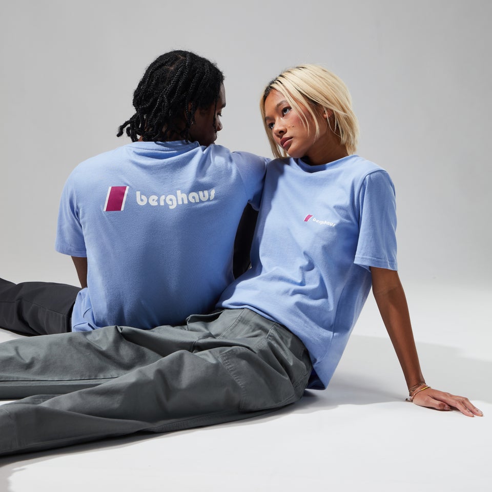 Unisex Organic Heritage Front & Back Logo Tee - Purple