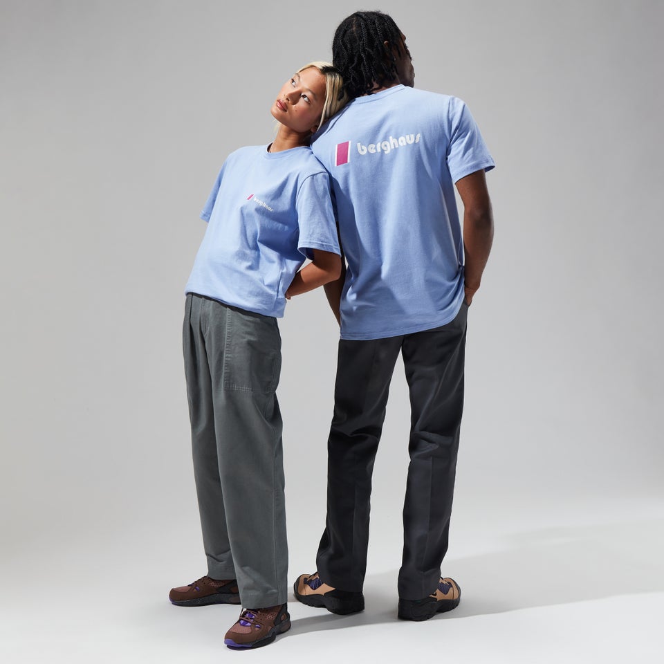 Unisex Organic Heritage Front & Back Logo Tee - Purple