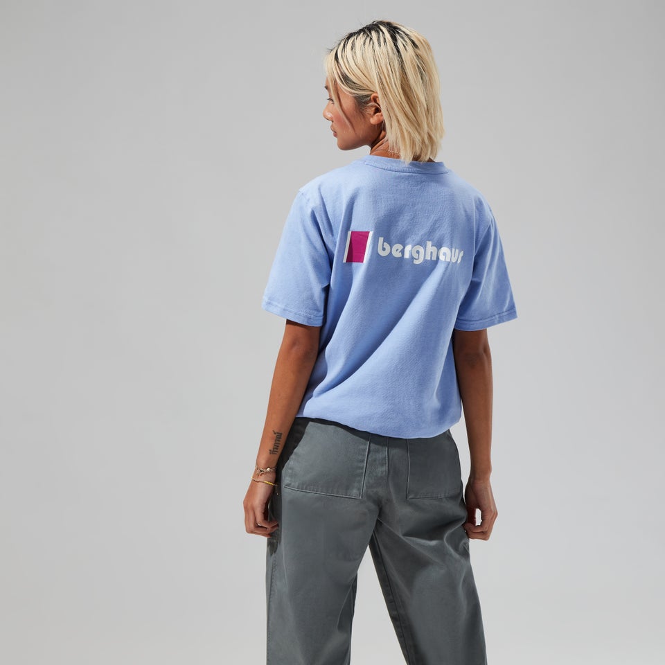 Unisex Organic Heritage Front & Back Logo Tee - Purple