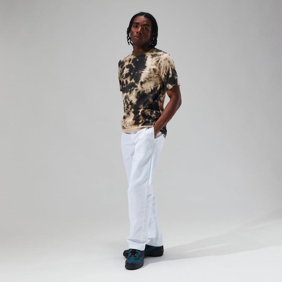 Unisex Organic Heritage Front & Back Logo Tee - Natural/Dark Green