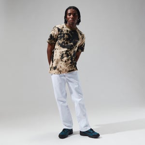 Unisex Organic Heritage Front & Back Logo Tee - Natural/Dark Green