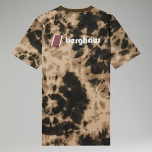 Unisex Organic Heritage Front & Back Logo Tee - Natural/Dark Green