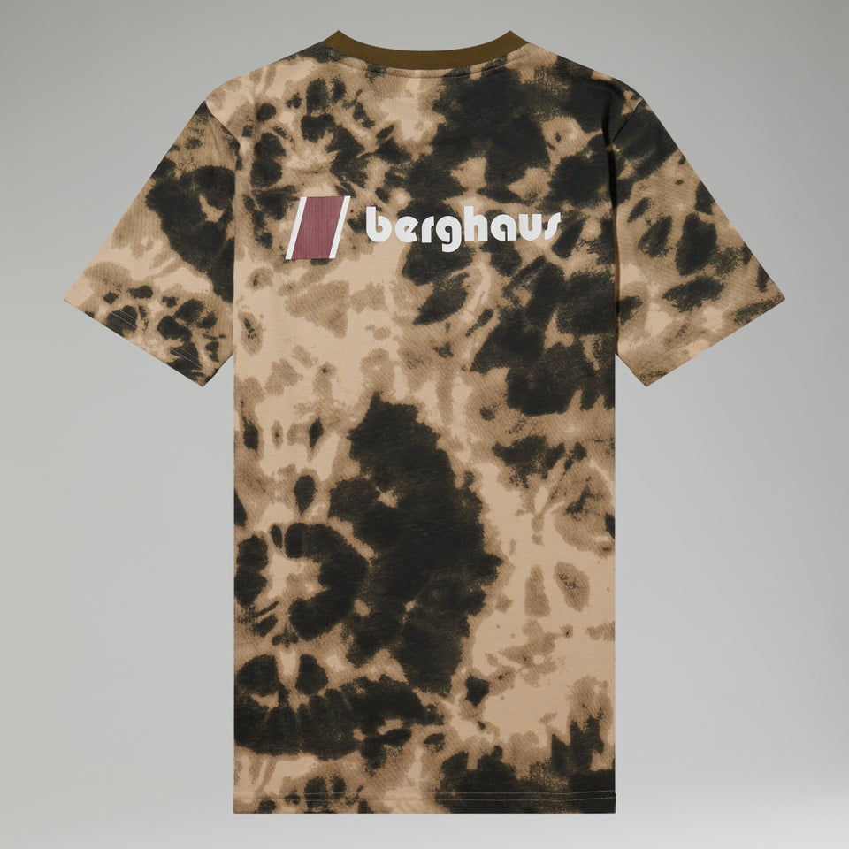 Unisex Organic Heritage Front & Back Logo Tee - Natural/Dark Green