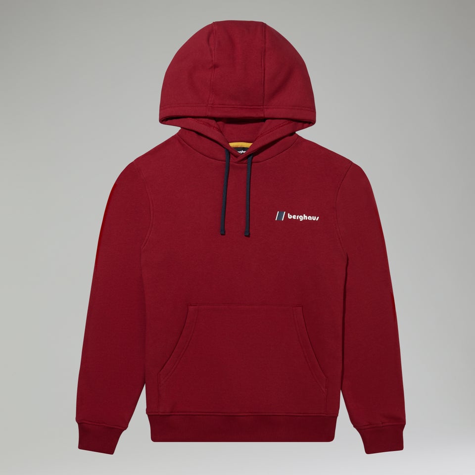 Unisex Heritage Small Logo Hoody - Dark Red
