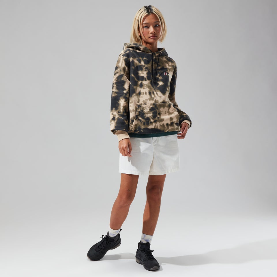 Unisex Heritage Small Logo Hoody - Natural /Dark Green