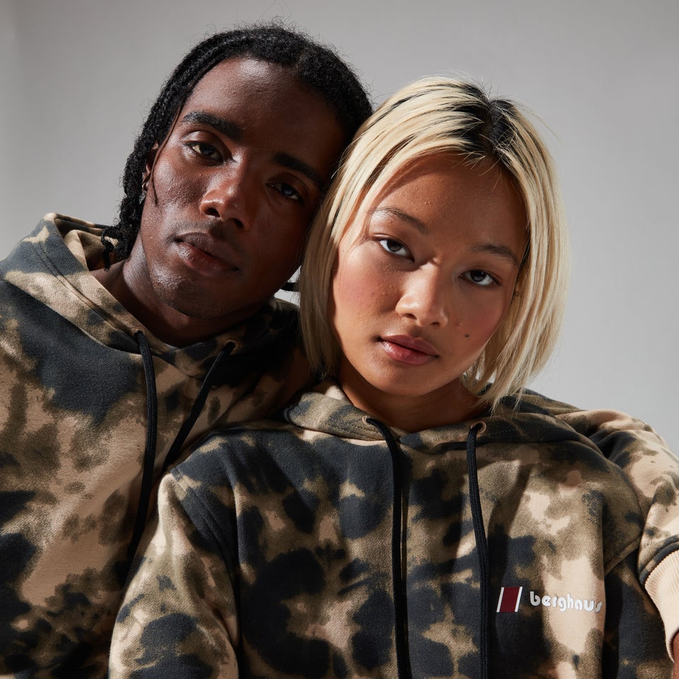 Unisex Heritage Small Logo Hoody - Natural /Dark Green