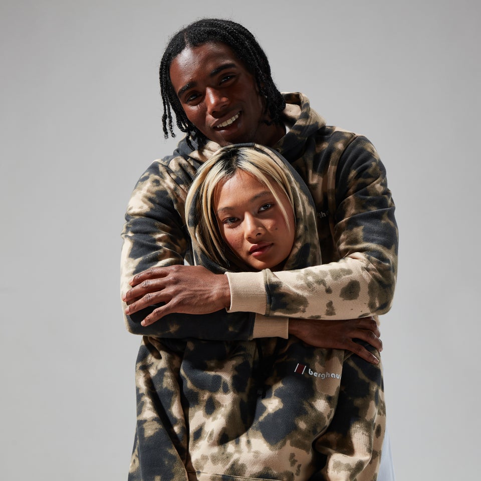 Unisex Heritage Small Logo Hoody - Natural /Dark Green