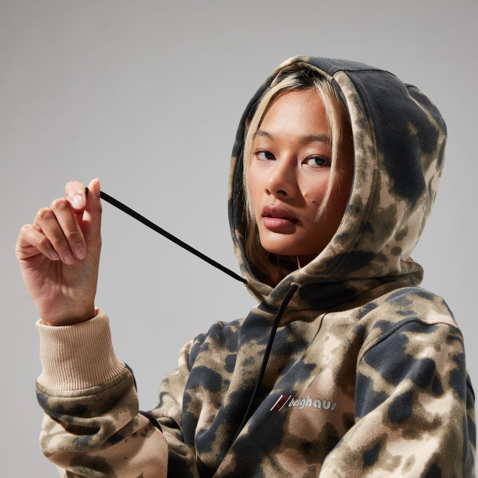 Unisex Heritage Small Logo Hoody - Natural /Dark Green