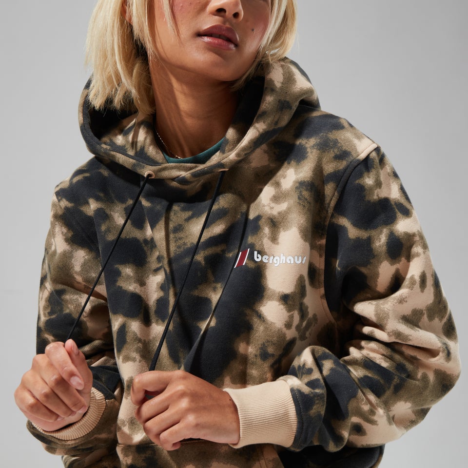 Unisex Heritage Small Logo Hoody - Natural /Dark Green