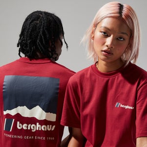 Unisex Skyline Lhotse T Shirt - Dark Red