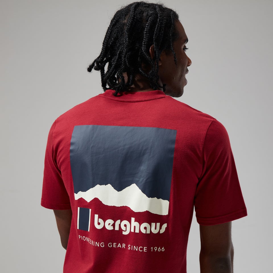 Unisex Skyline Lhotse T Shirt - Dark Red