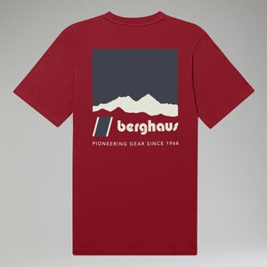 Unisex Skyline Lhotse T Shirt - Dark Red