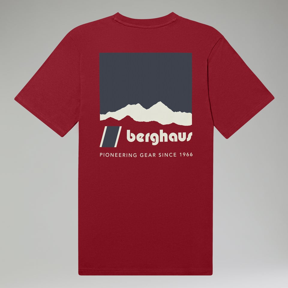Unisex Skyline Lhotse T Shirt - Dark Red