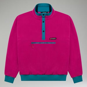 Unisex Polarplus Fleece Crew - Pink/Dark Turquoise