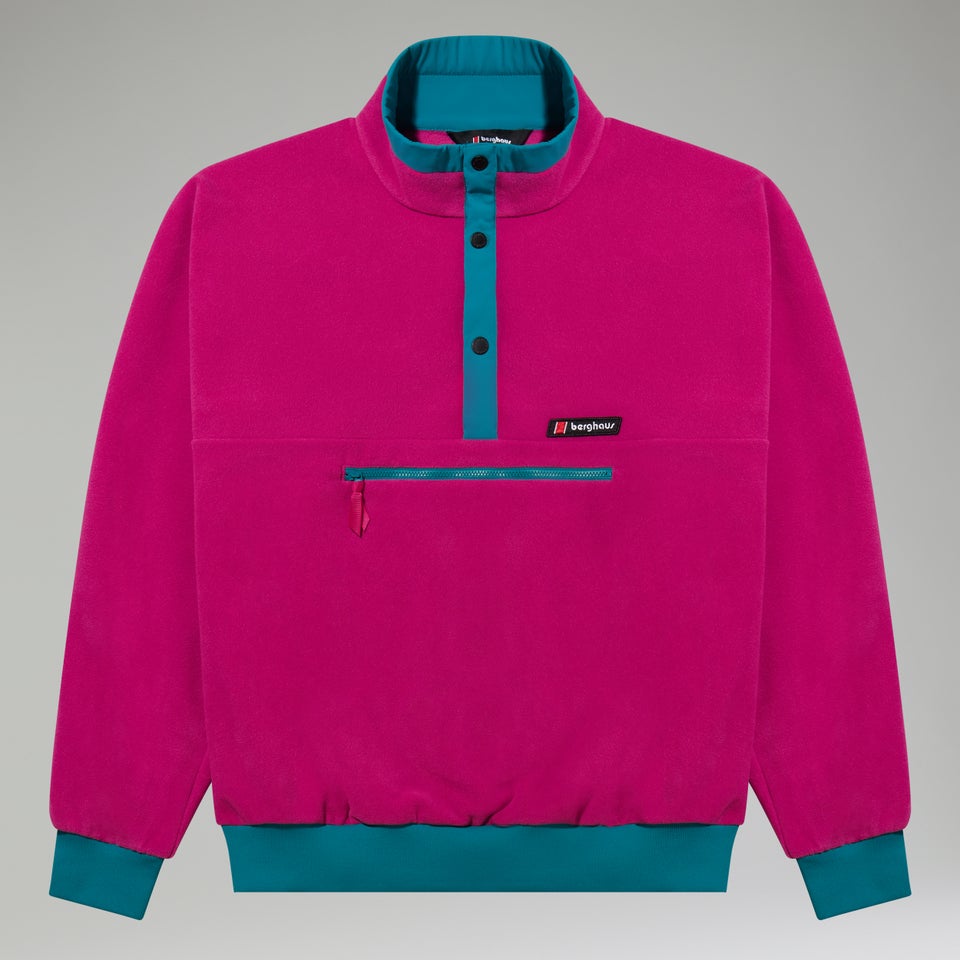 Unisex Polarplus Fleece Crew - Pink/Dark Turquoise