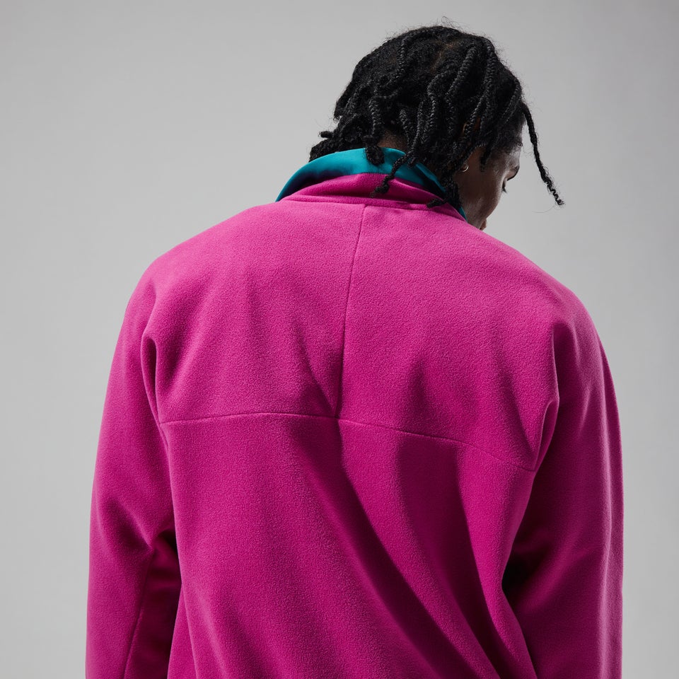 Unisex Polarplus Fleece Crew - Pink/Dark Turquoise