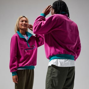 Unisex Polarplus Fleece Crew - Pink/Dark Turquoise