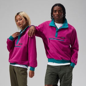 Unisex Polarplus Fleece Crew - Pink/Dark Turquoise