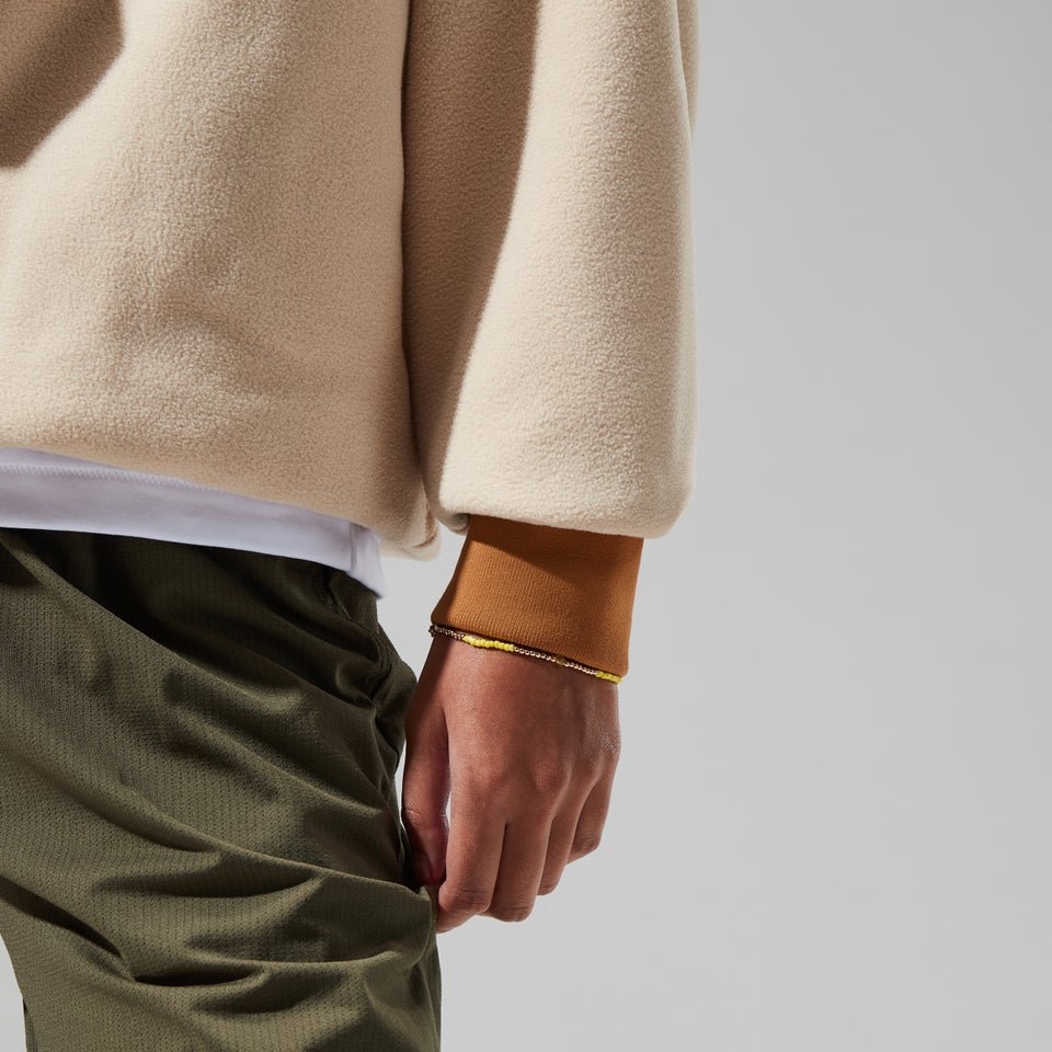 Unisex Polarplus Fleece Crew - Natural/Brown/Dark Red