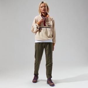 Unisex Polarplus Fleece Crew - Natural/Brown/Dark Red