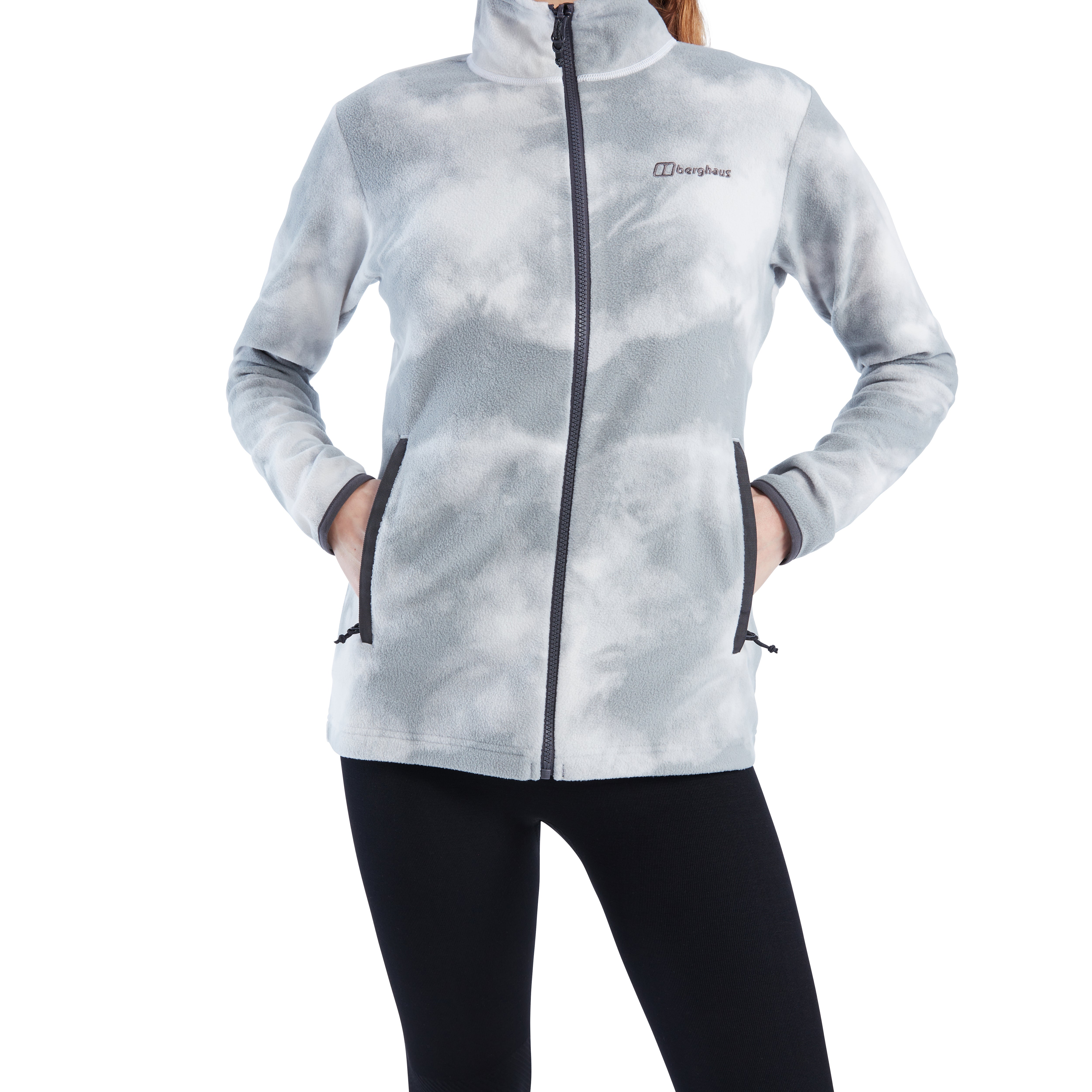 Navala Fleece für Damen - Hellgrau/Weiß