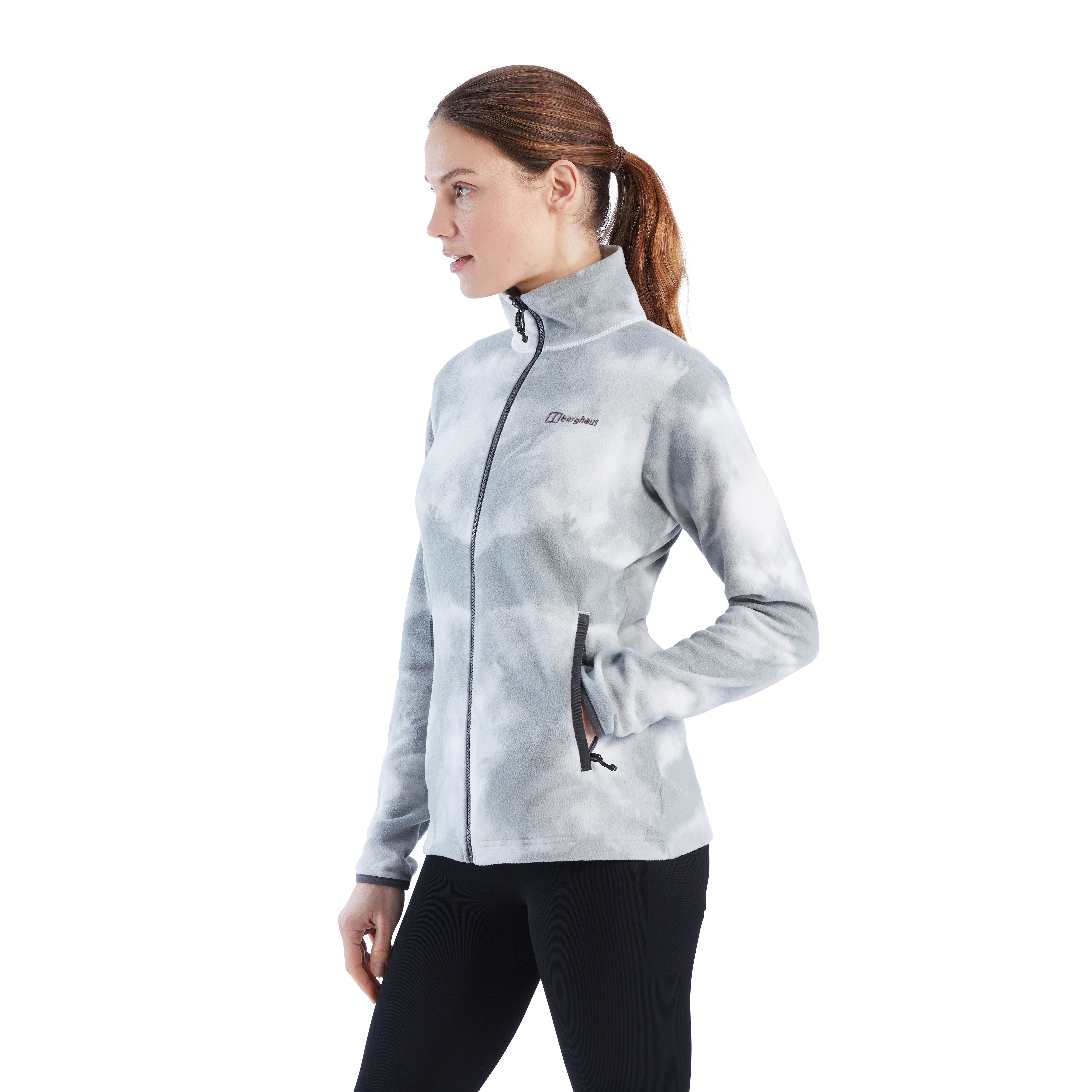 Navala Fleece für Damen - Hellgrau/Weiß