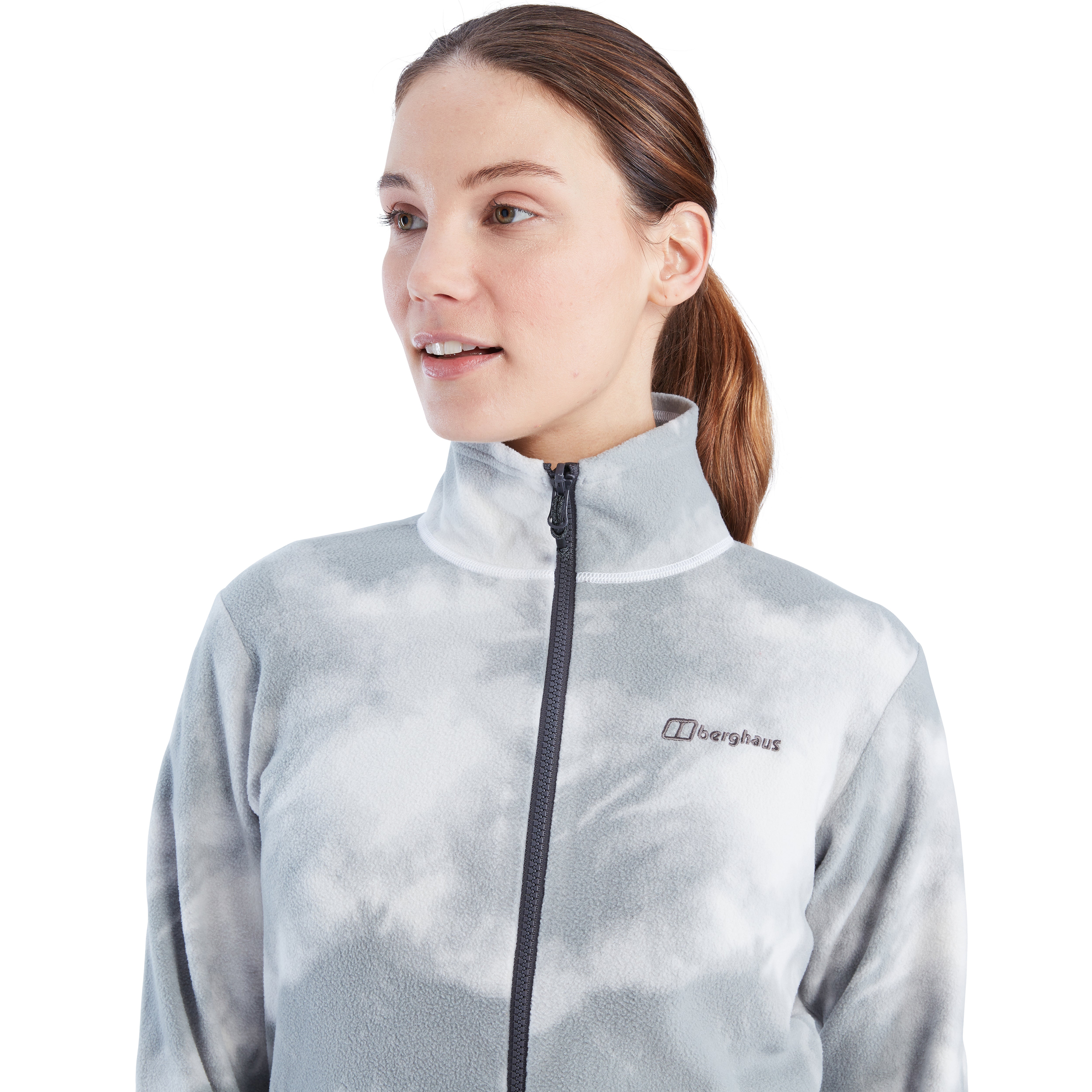 Navala Fleece für Damen - Hellgrau/Weiß