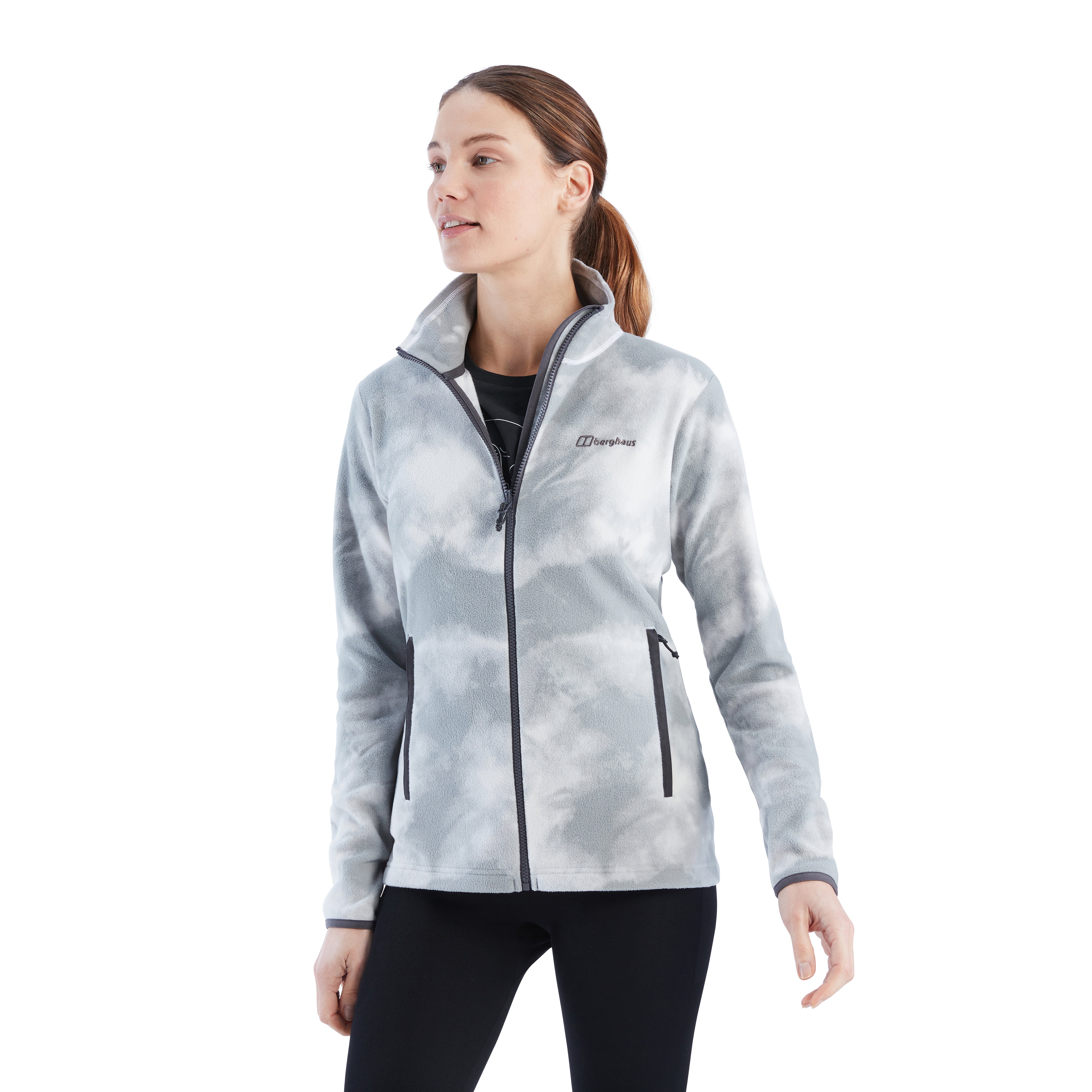 Navala Fleece für Damen - Hellgrau/Weiß