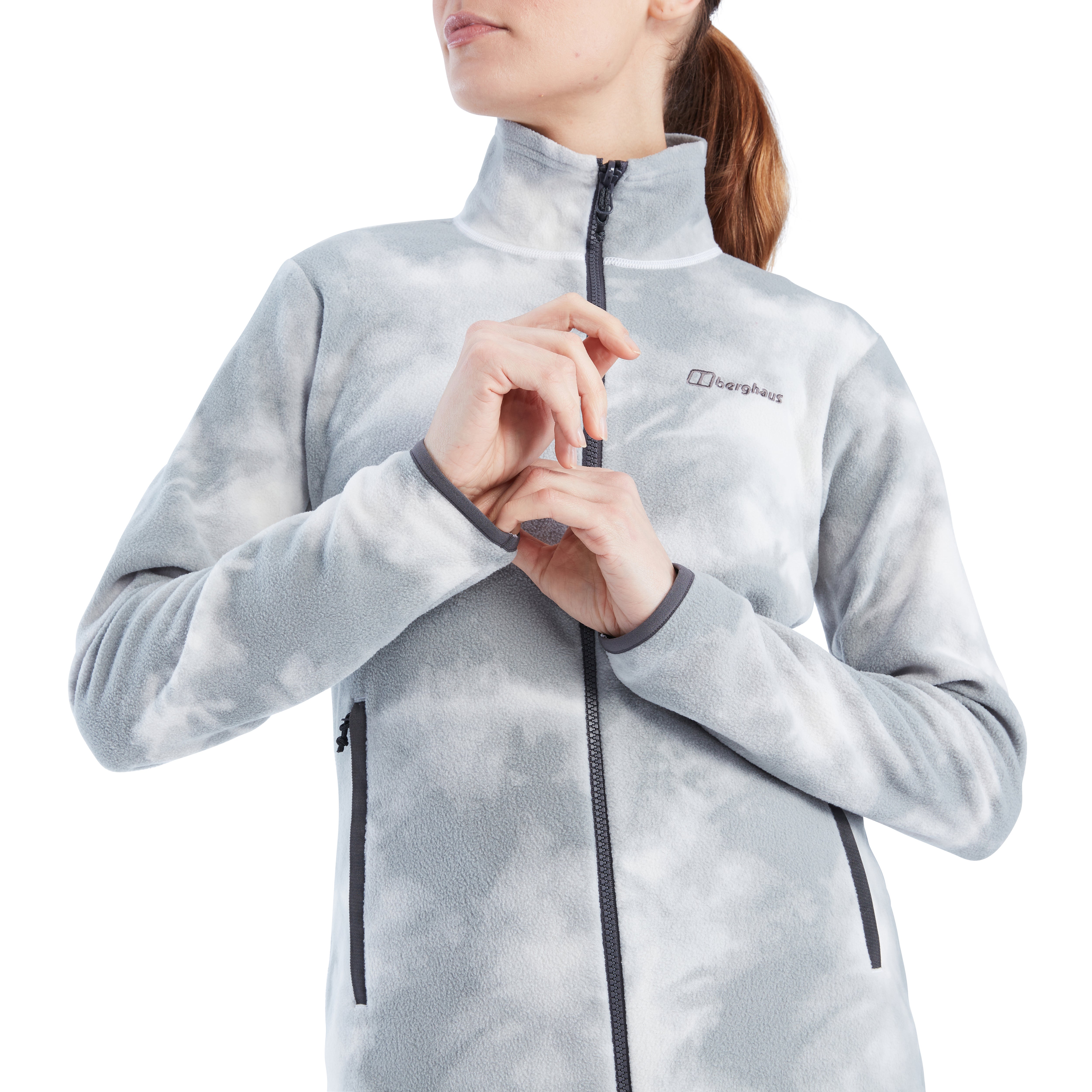 Navala Fleece für Damen - Hellgrau/Weiß