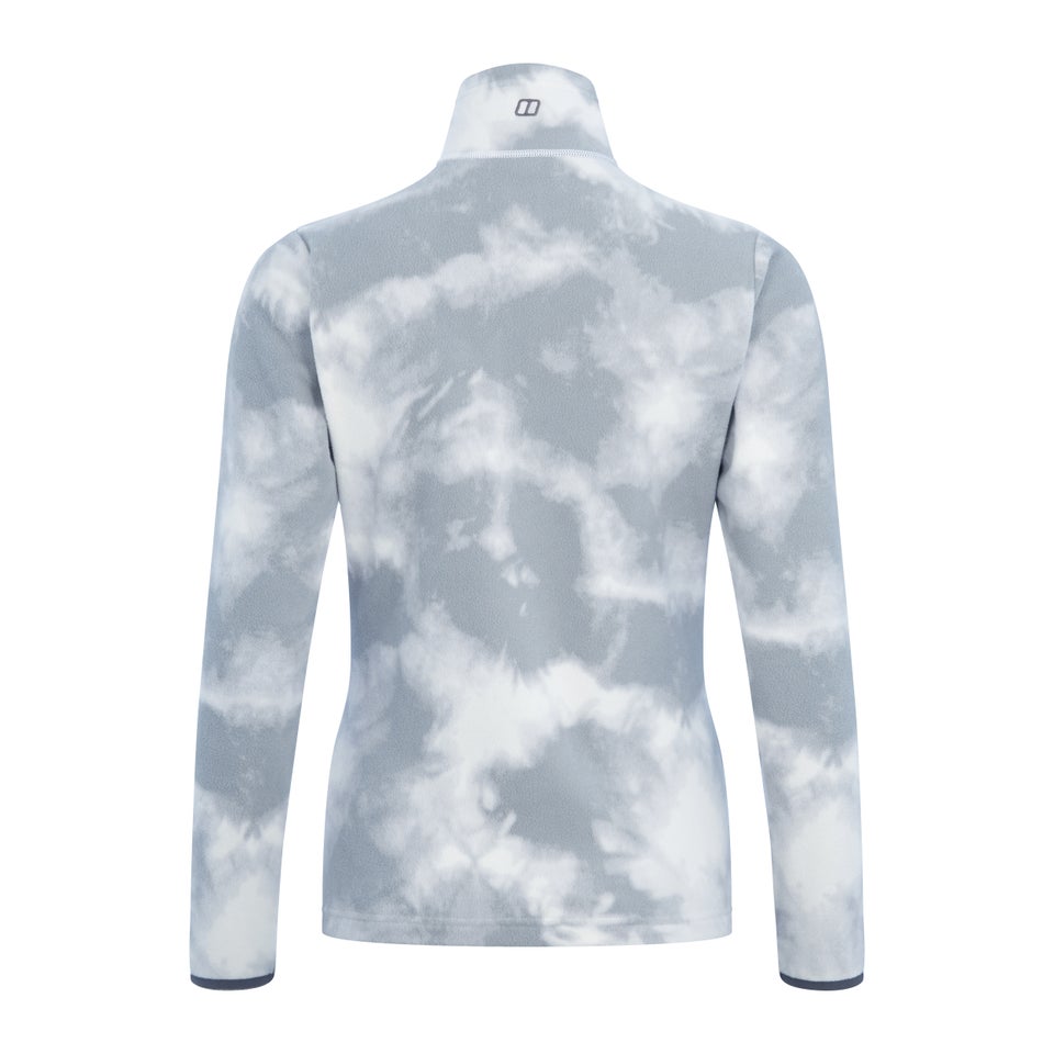 Navala Half Zip Fleece für Damen - Hellgrau/Weiß