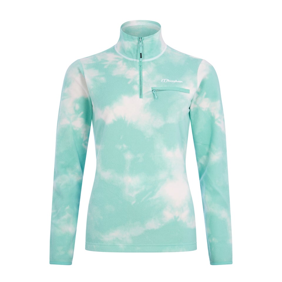 Women's Navala Fleece Half Zip - Light Green / White
