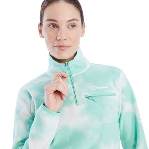 Women's Navala Fleece Half Zip - Light Green / White