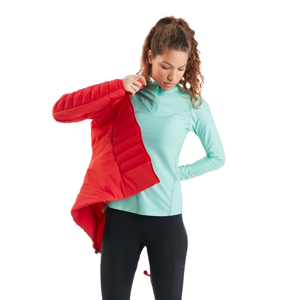 Women's 24/7 Long Sleeve Zip Base Layer - Light Green