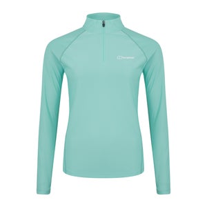 Women's 24/7 Long Sleeve Zip Base Layer - Light Green