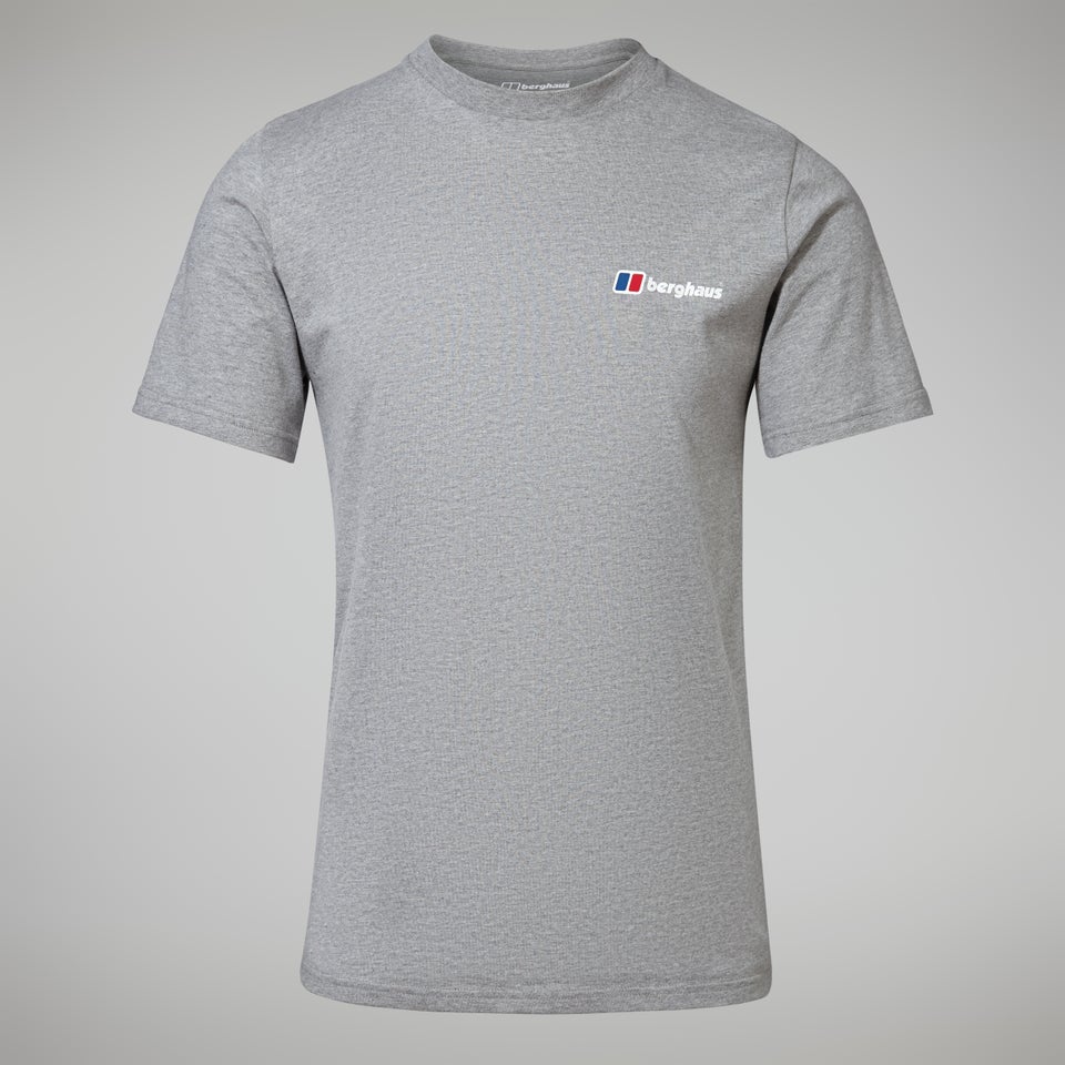 Organic Front & Back Logo T-Shirt für Herren - Dunkelgrau