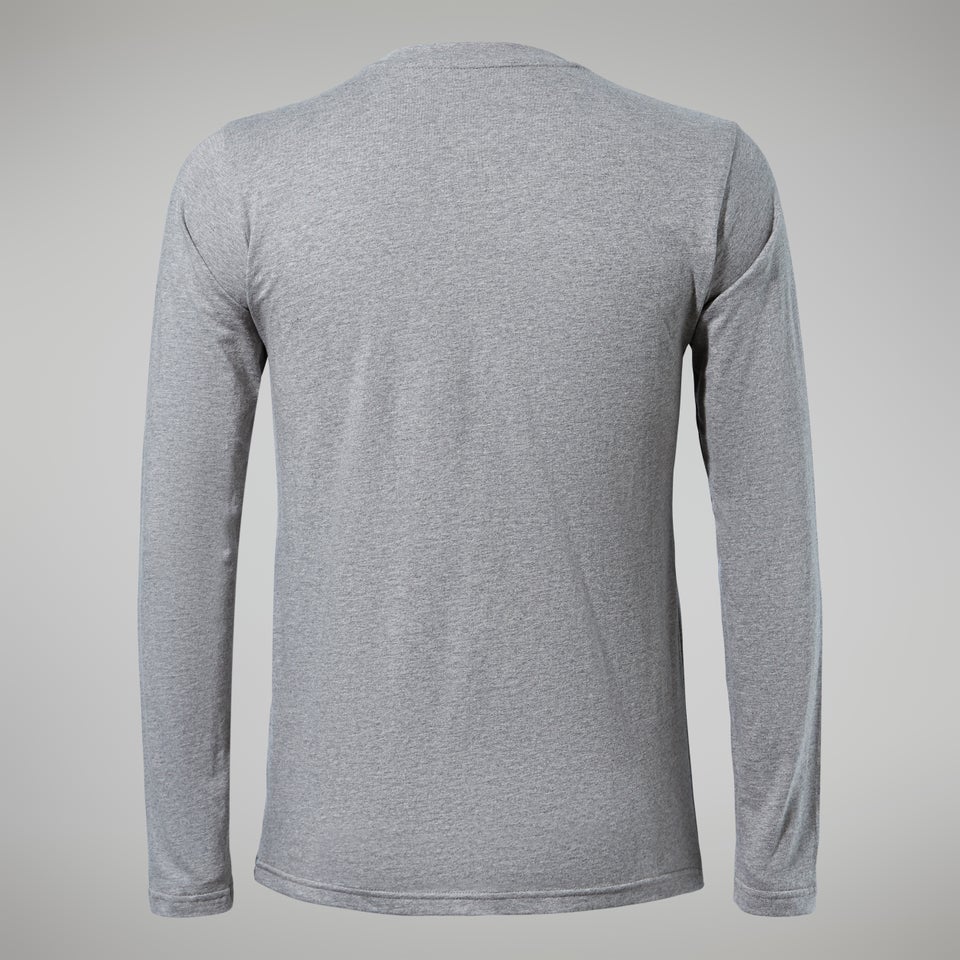Men's Big Logo Long Sleeve Tee Dark Grey