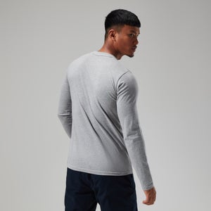 Men's Big Logo Long Sleeve Tee Dark Grey