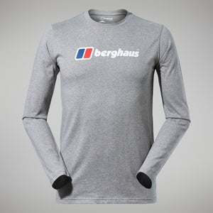 Men's Big Logo Long Sleeve Tee Dark Grey