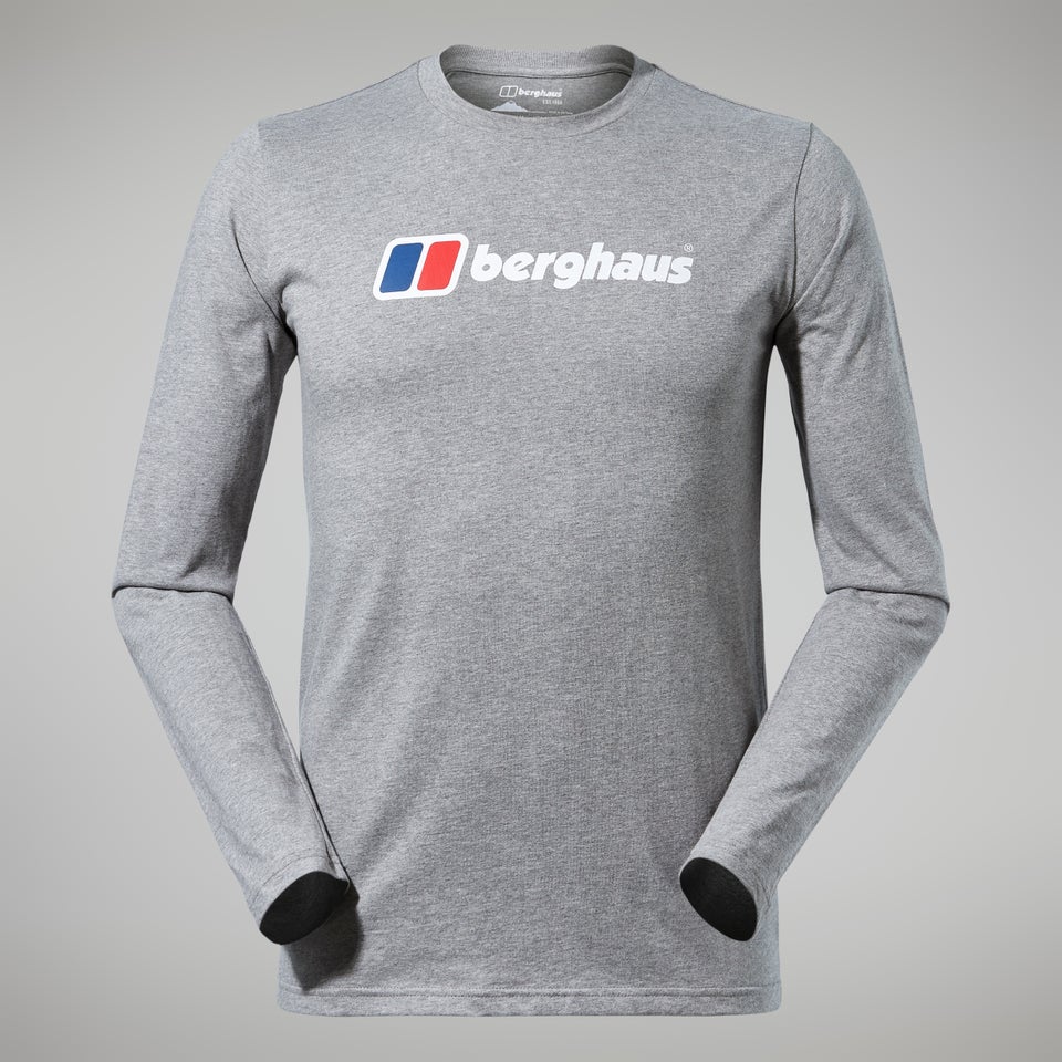 Men's Big Logo Long Sleeve Tee Dark Grey