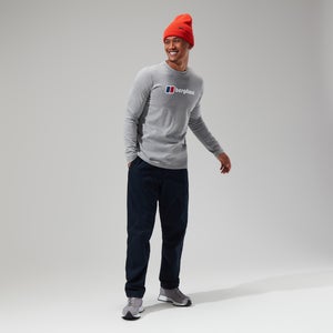 Men's Big Logo Long Sleeve Tee Dark Grey