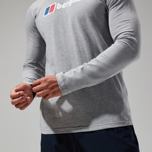 Men's Big Logo Long Sleeve Tee Dark Grey