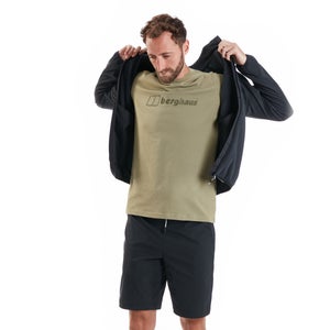 Men's Organic Big Colour Logo T Shirt Green