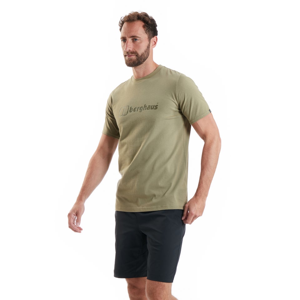 Men's Organic Big Colour Logo T Shirt Green