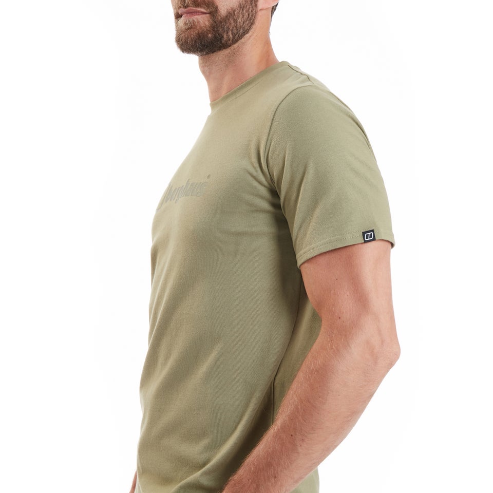 Men's Organic Big Colour Logo T Shirt Green