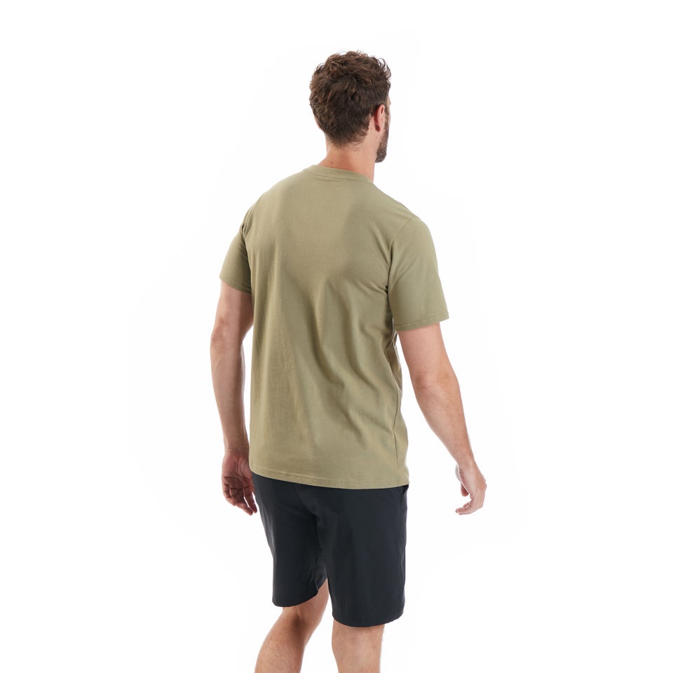 Men's Organic Big Colour Logo T Shirt Green