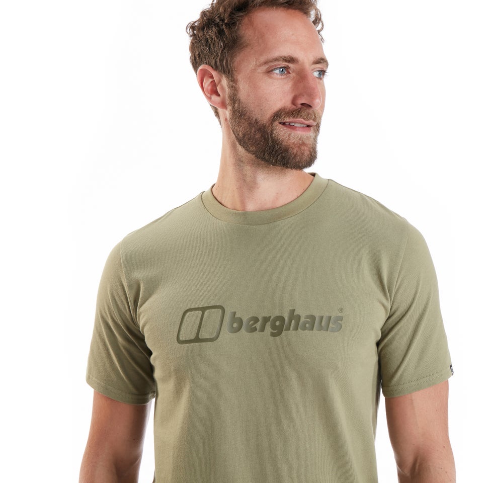 Men's Organic Big Colour Logo T Shirt Green