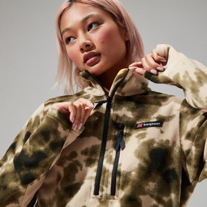 Unisex Prism Print Trango Half-zip Fleece - Natural / Dark Green