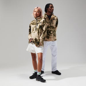 Unisex Prism Print Trango Half-zip Fleece - Natural / Dark Green