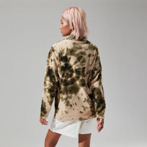 Unisex Prism Print Trango Half-zip Fleece - Natural / Dark Green