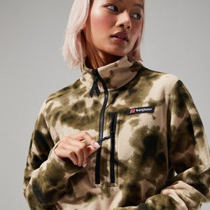 Unisex Prism Print Trango Half-zip Fleece - Natural / Dark Green